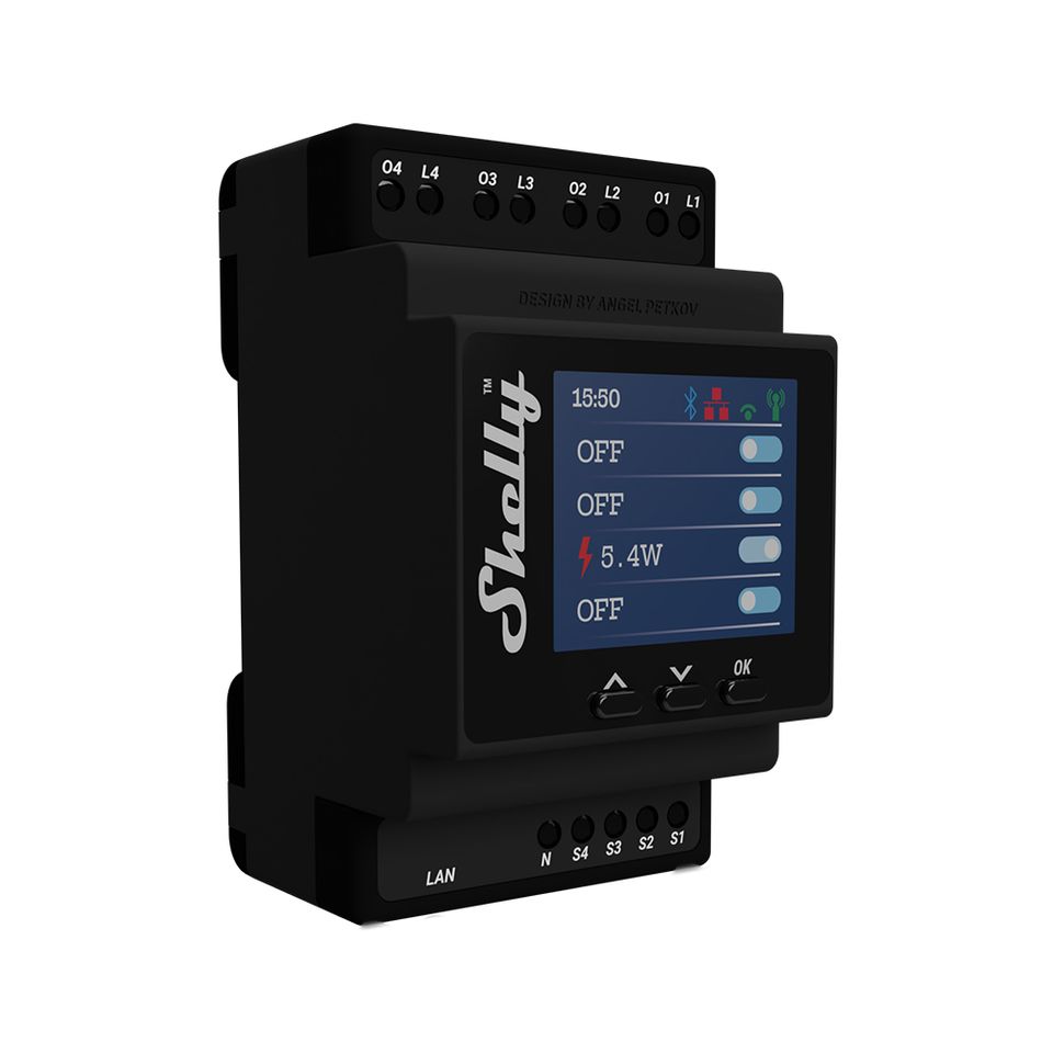 Shelly 2.5 Switch/Shutter Module With Power Consumption Measurement, WiFi -  WiFi Switch