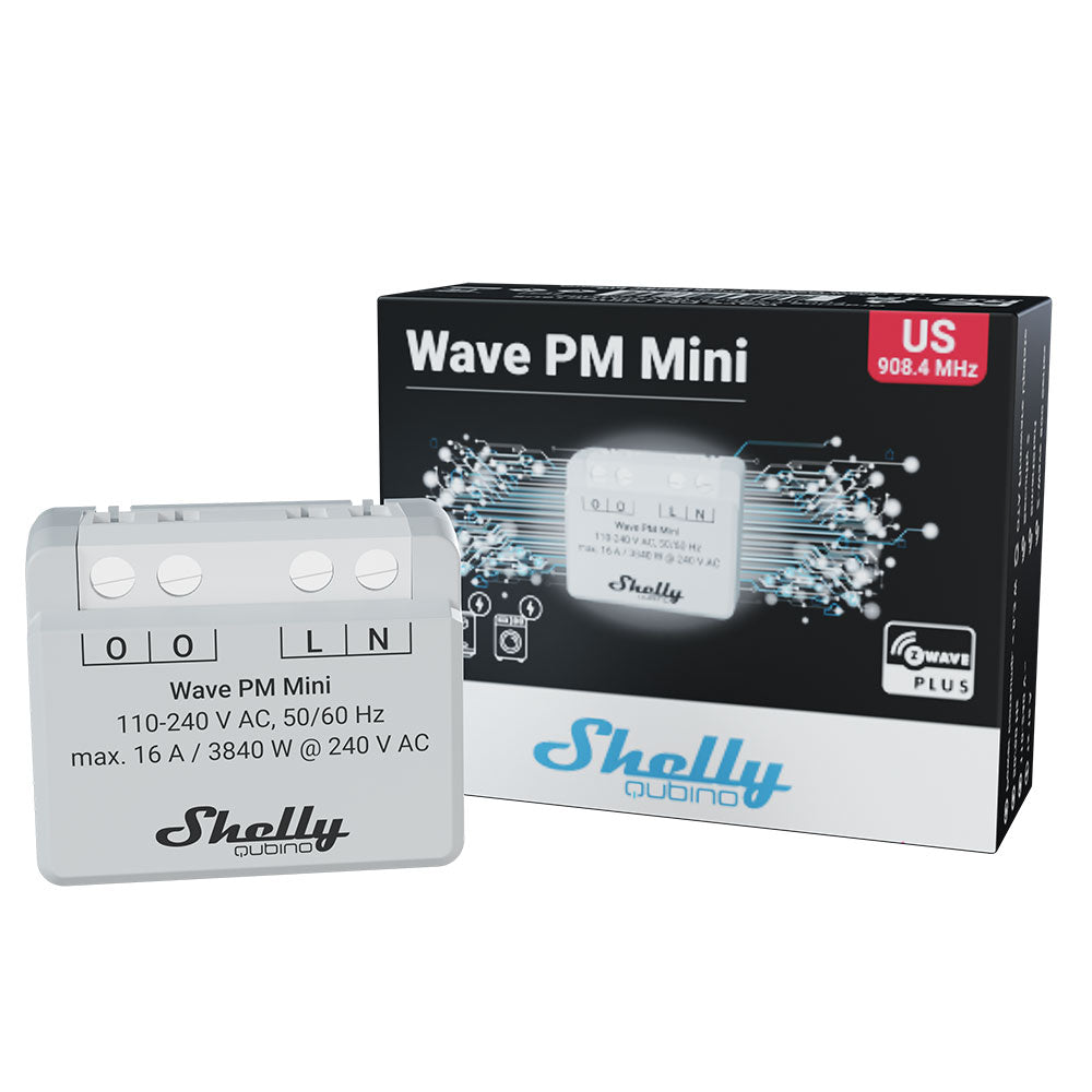 Shelly Wave PM Mini. ZWave Smart Energy Meter, 1 channel 16 A. No relay inside.