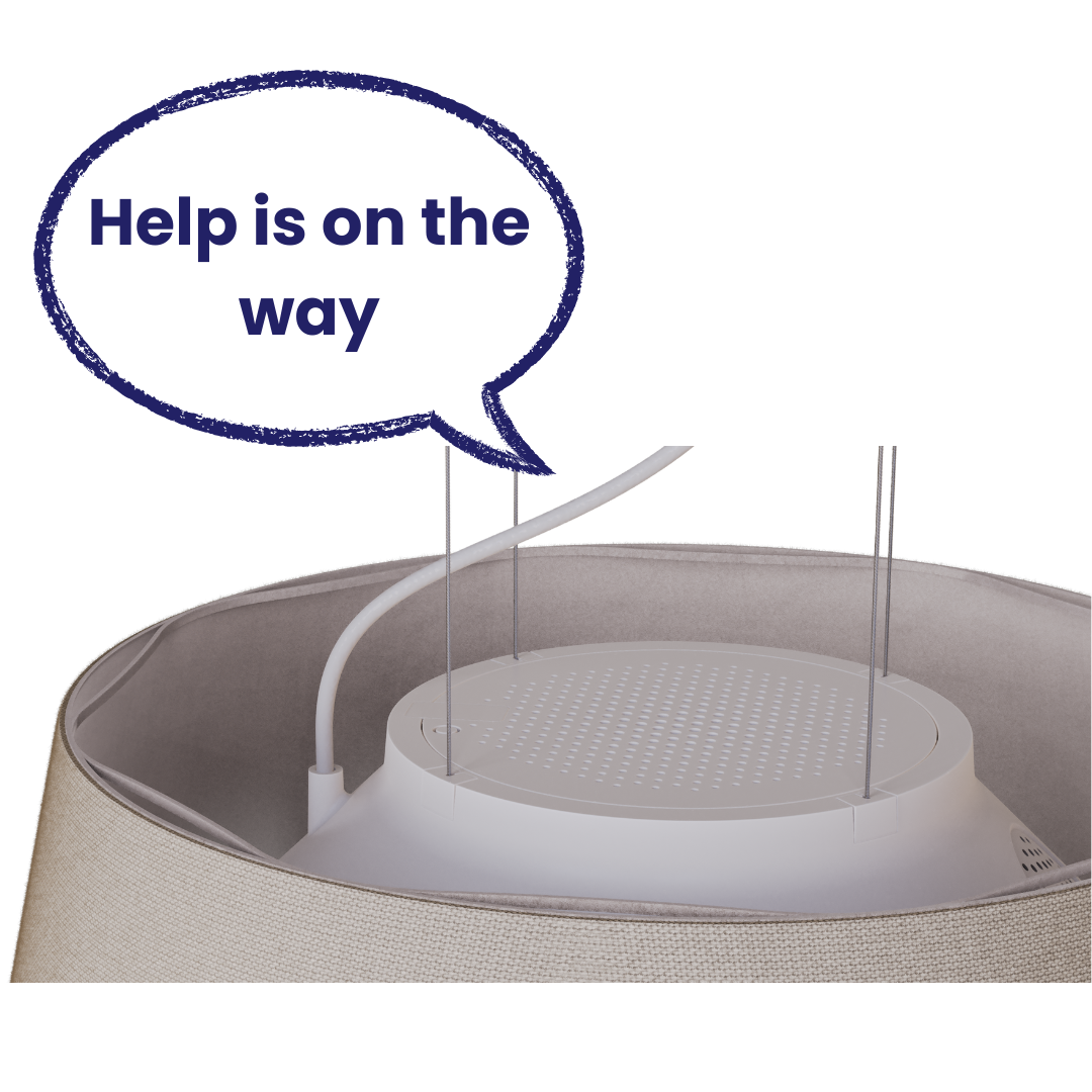 The nobi lamp saying help is on the way